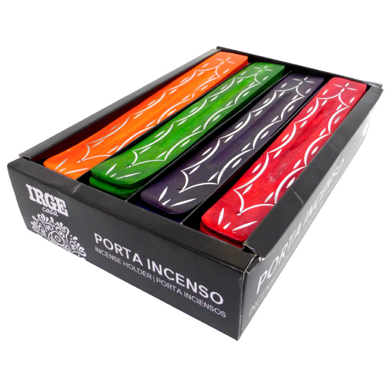 CON PORTA INCENSO LEGNO COLORATO
