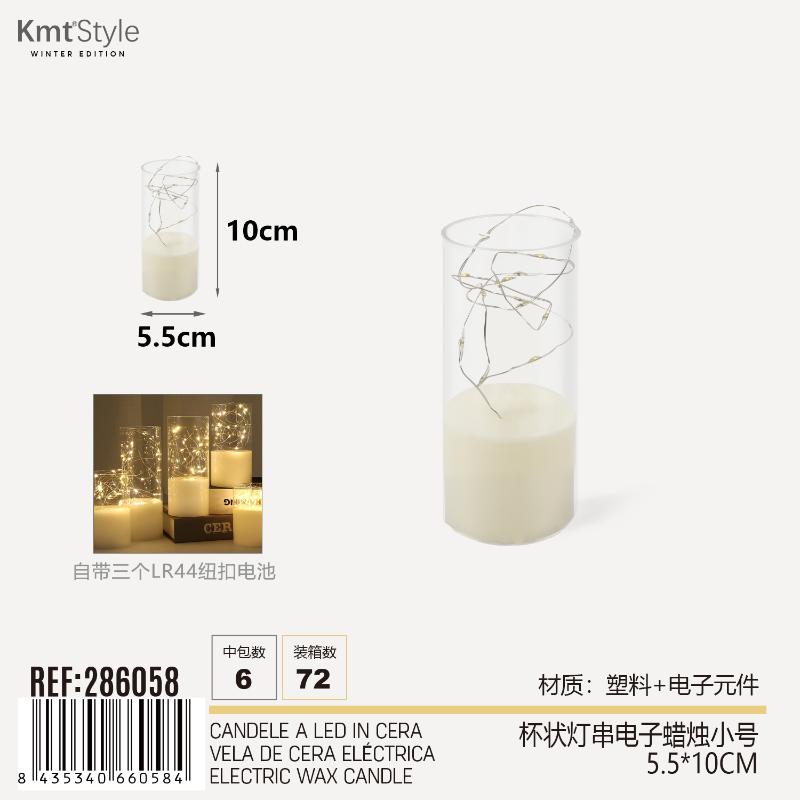 CANDELE A LED IN CERA 5.5*10CM
