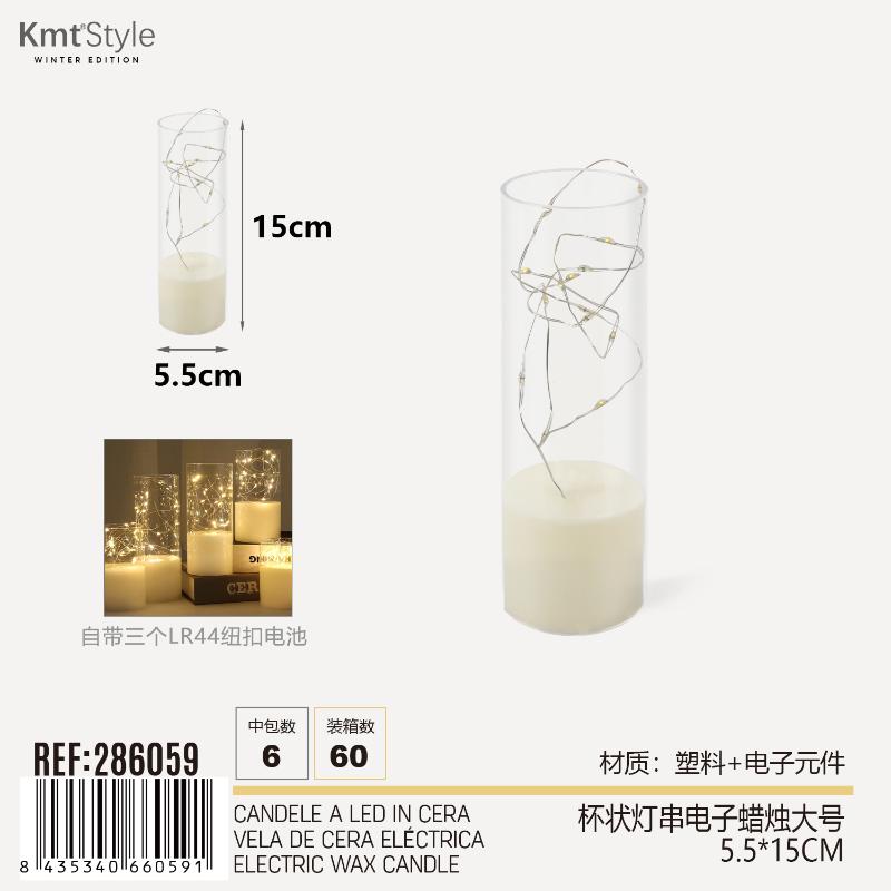 CANDELE A LED IN CERA 5.5*15CM