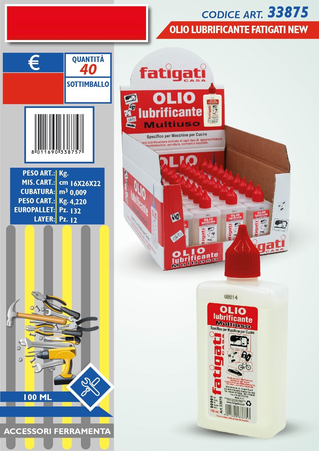OLIO LUBRIFICANTE 100ML FATIGATI NE