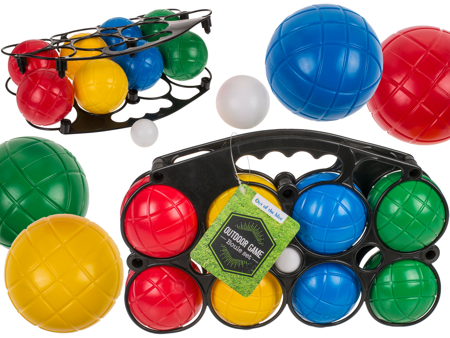 SET DI BOCCE, D X CM, RIPIENE DI ACQUA, IN PORTABOCCE CON H