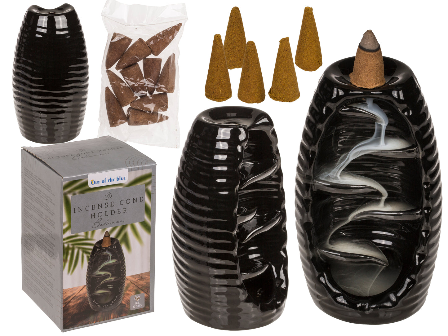 PORTA CONI D''''INCENSO REFLUX, BALANCE 12,5 X 7,5 CM, CON 10