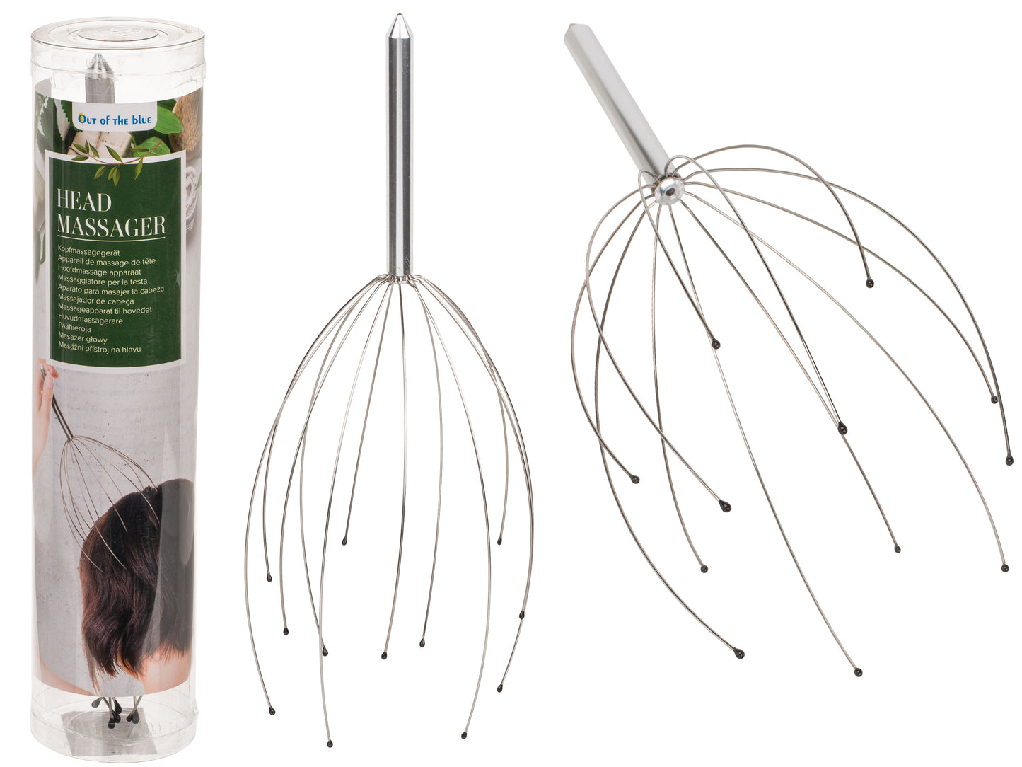 MASSAGGIATORE PER TESTA IN METALLO. DELUXE. CON 1