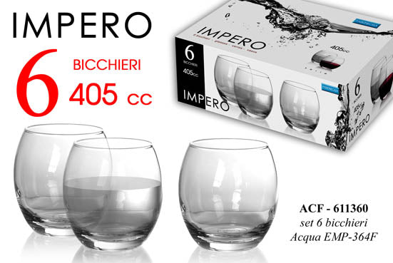 6 BICCH.ACQUA 405CC IMPERO