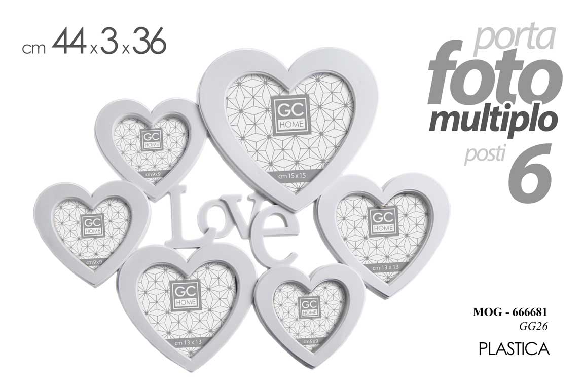 MOG/P.FOTO CUORE LOVE *6 44*36*3CM GG26