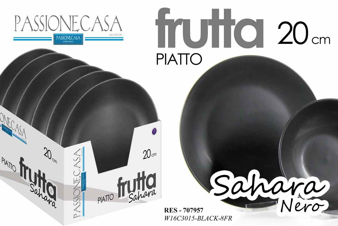RES/PIATTO FRUTTA NERO 20CM W16C3015-DES