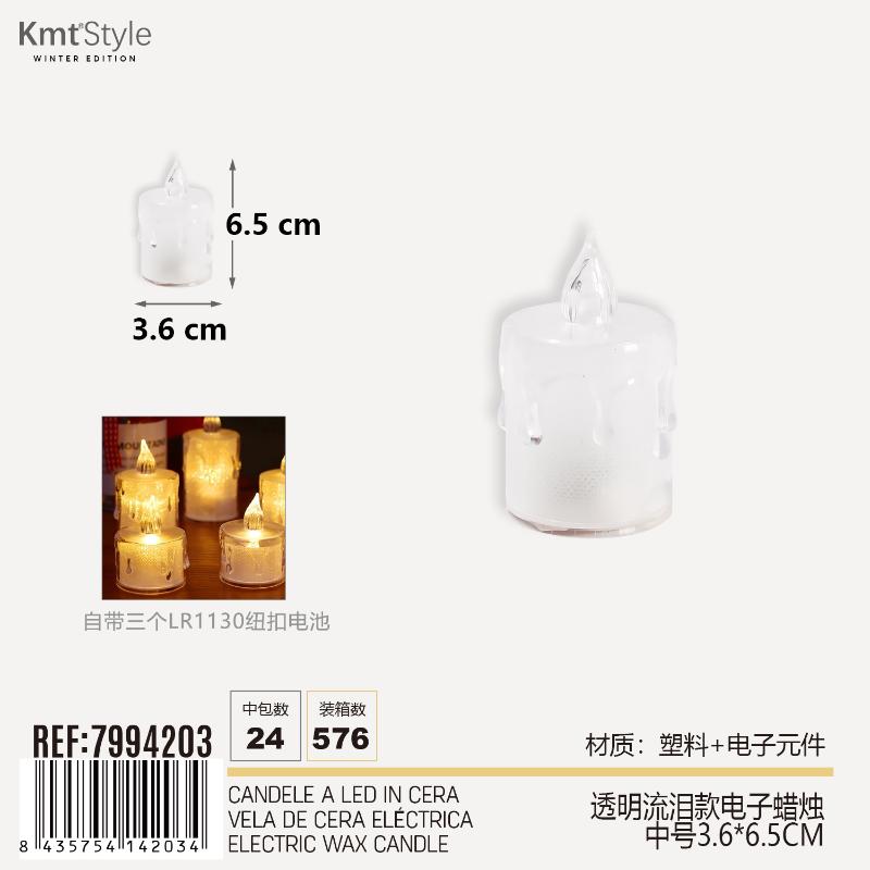 CANDELE A LED IN CERA 3.6*6.5CM