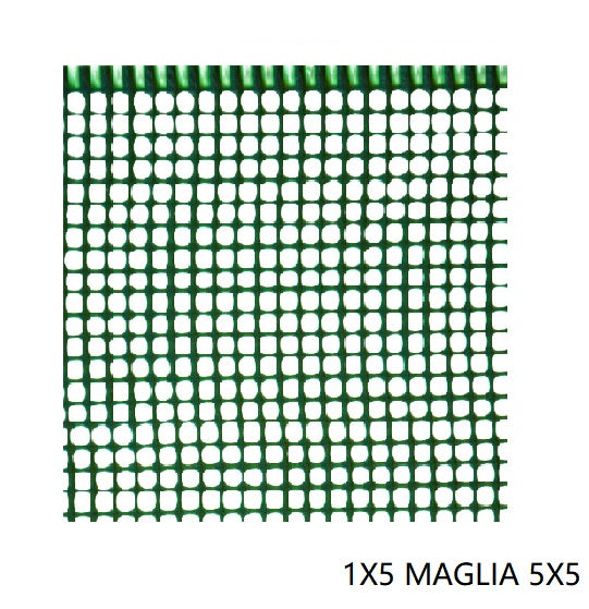 RETE MINI-QUADRA 1X5 MAGLIA 5X5 VERDE