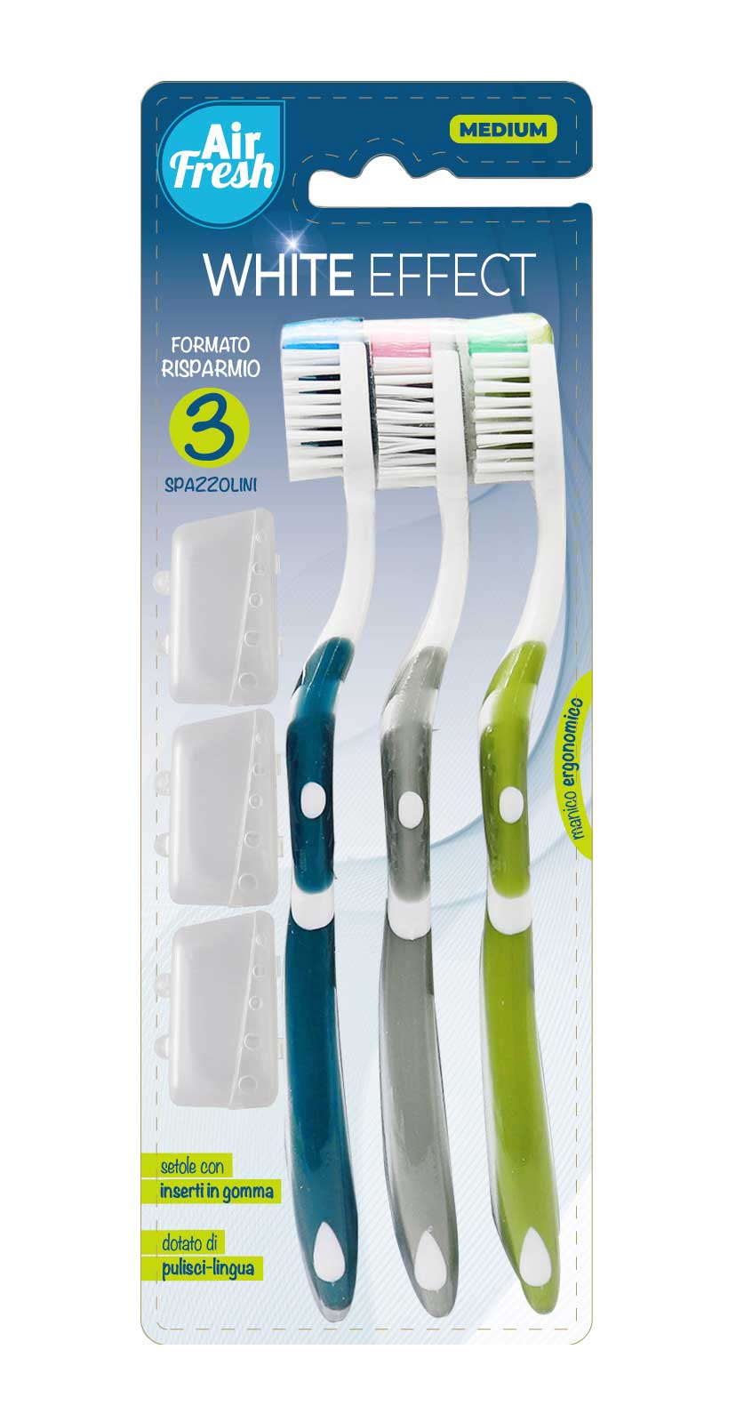 ORAL CARE SPAZZOLINI 3PZ ADULTO WHITE EFFECT COVER - MEDIU