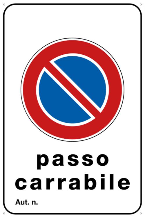 CARTELLO PASSO CARRABILE