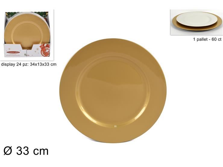SOTTOPIATTO 33CM ORO