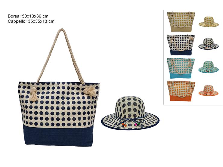 BORSA CAPPELLO MARE IN PAGLIA FANTASIA POIS 4COL 2023213
