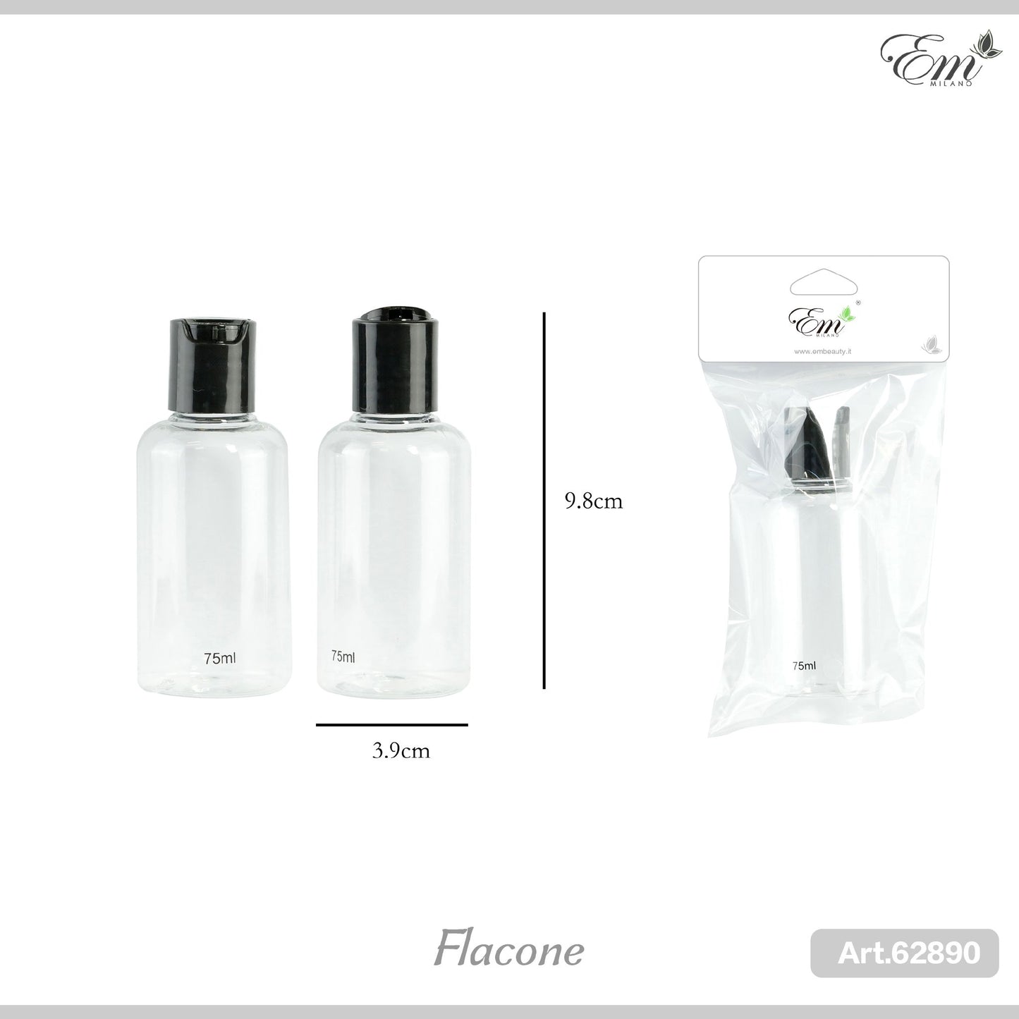 FLACONE DISK CAP 75ML