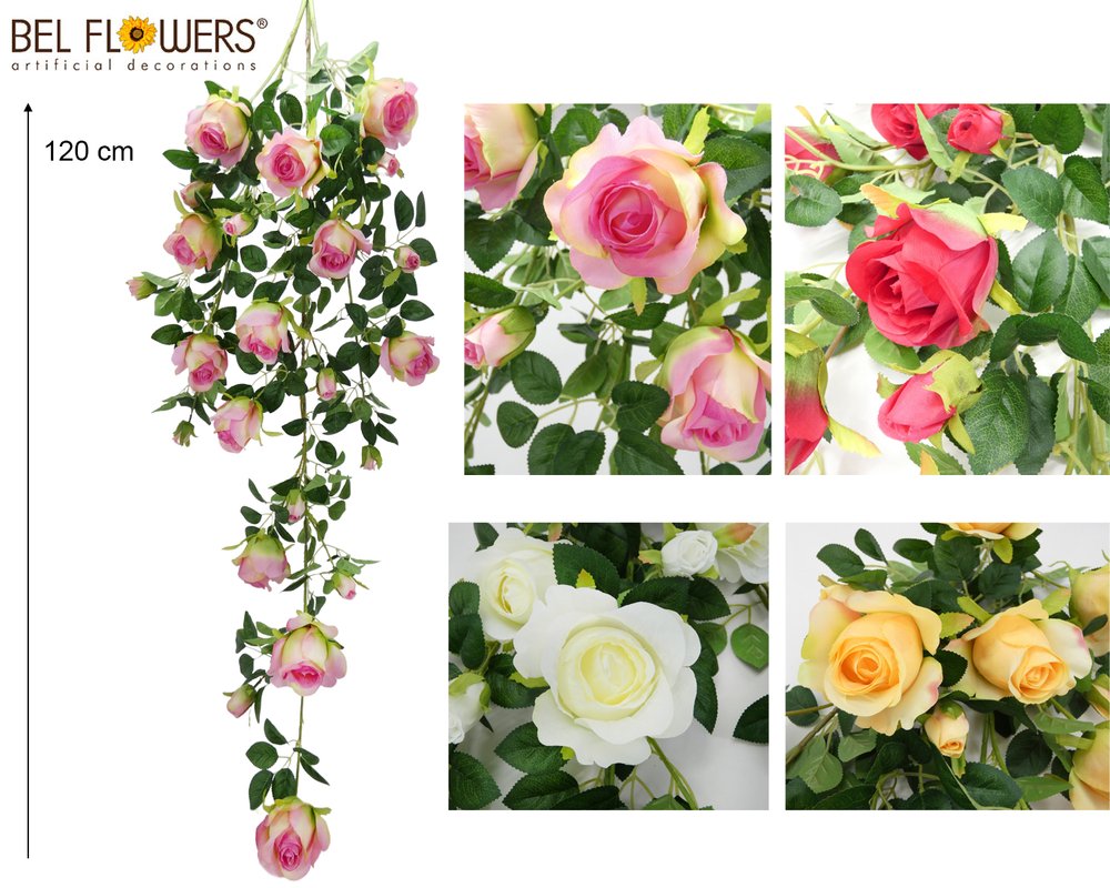 CASCATA DI ROSE 120CM