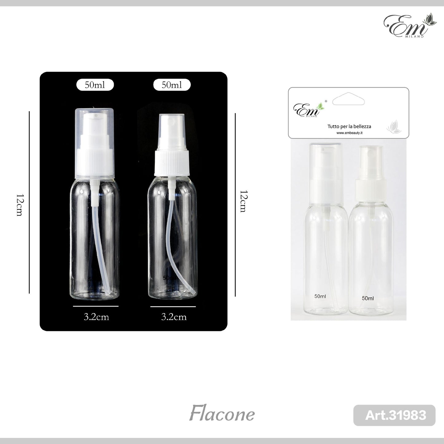 CONTENITORE DA VIAGGIO 50ML 2PZ