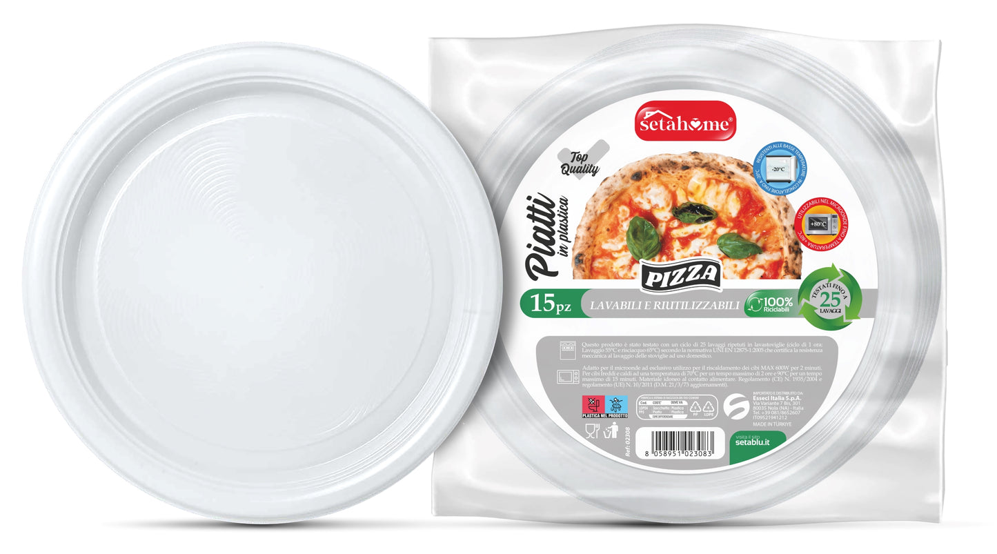 PIATTI PIZZA BIANCHI CF 15PZ