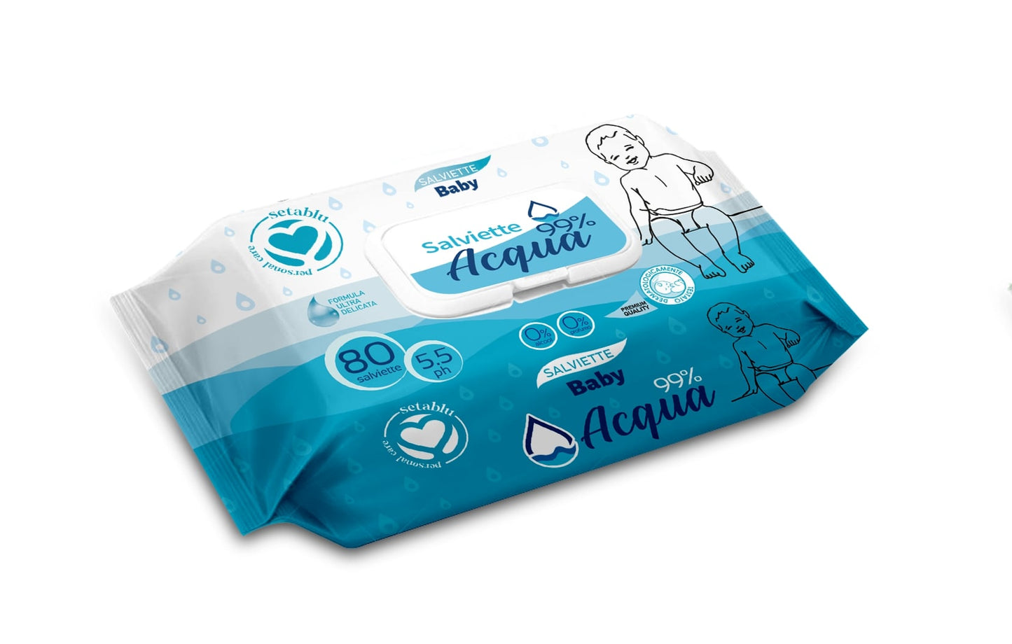 SALVIETTE NEUTRE ACQUA 80PZ