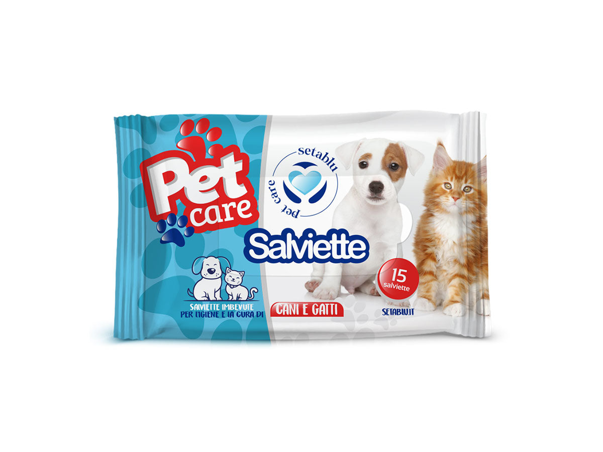 SALVIETTE UMIDIFICATE PET 15PZ C/DISPLAY