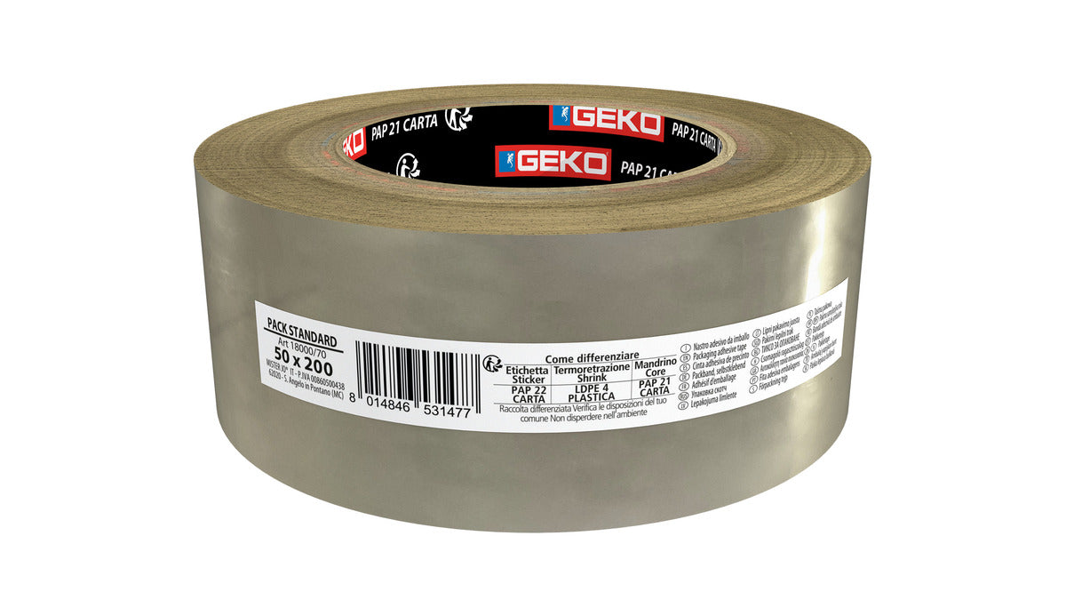 NASTRO IMBALLO NOISE MM 50 X 200 Y TRASPAR. ETI. LAT.(IN TOR
