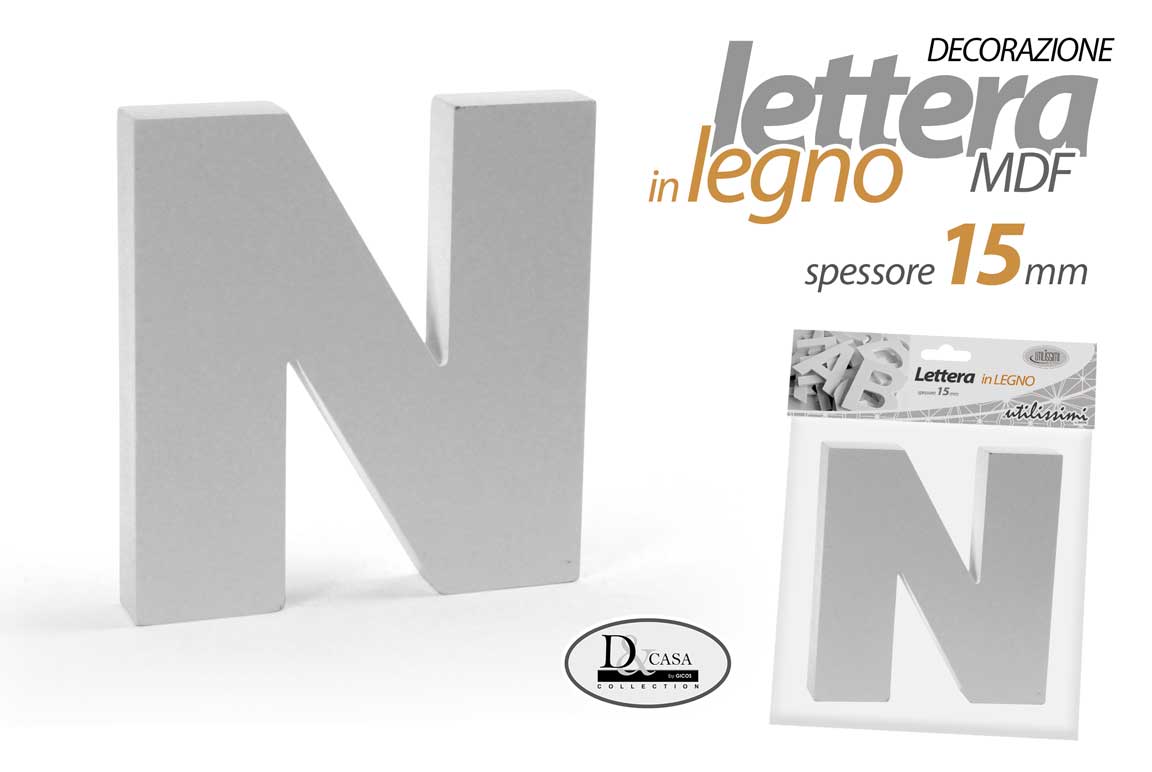 MOG/LETTERA N MDF 10X10X1,5CM LN10
