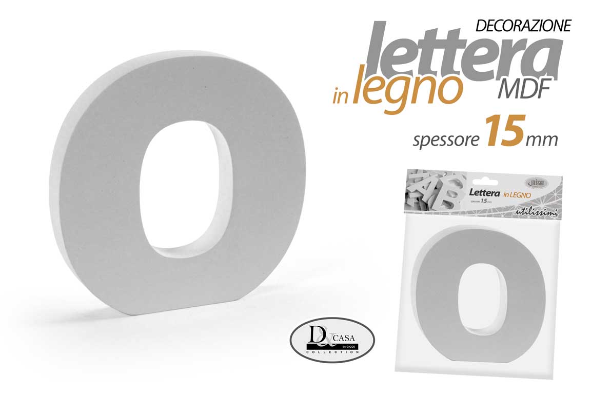 LETTERA O MDF 15*15*1,5CM