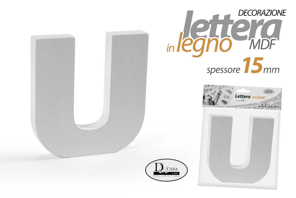 LETTERA U MDF 14*15*1,5CM