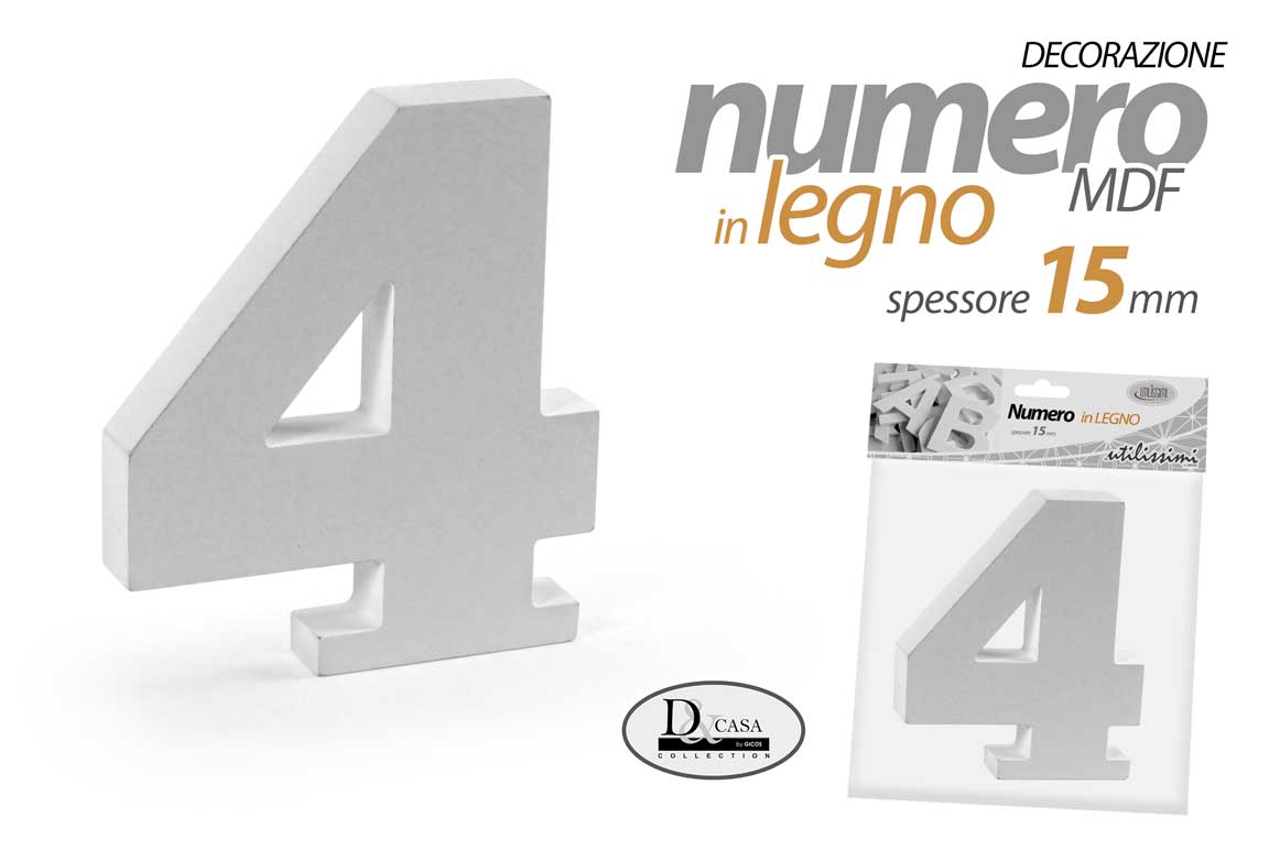 NUMERO 4 MDF 13*15*1,5CM
