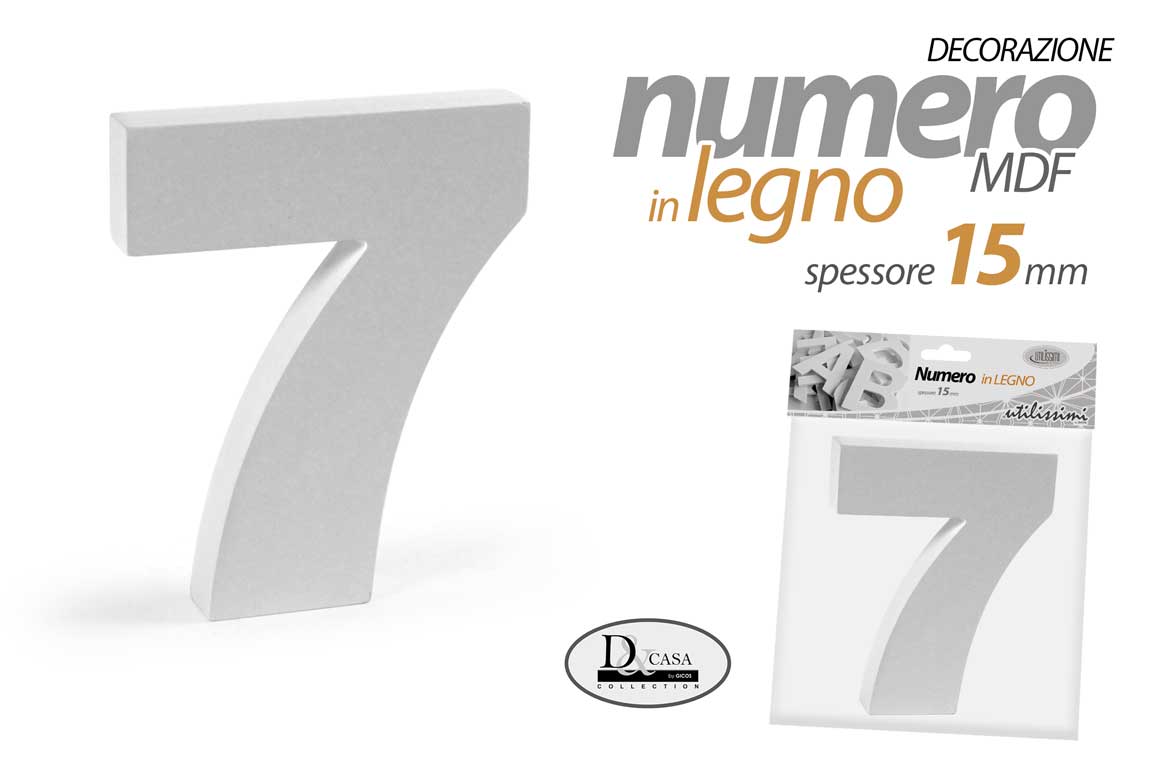 NUMERO 7 MDF 12*15*1,5CM