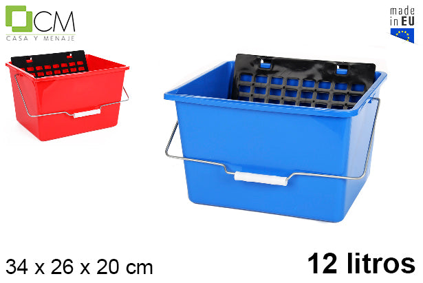 SECCHIO DI VERNICE IN PLASTICA CON GRIGLIA 12L 34X26X20CM