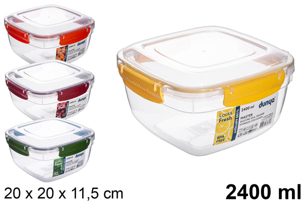 LUNCH BOX QUADRATO ERMETICO IN PLASTICA 2.400 ML