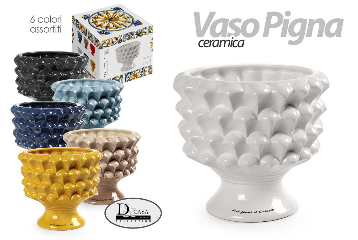 CRE/VASO PIGNA AS. 20*18CM DLP23G15-1