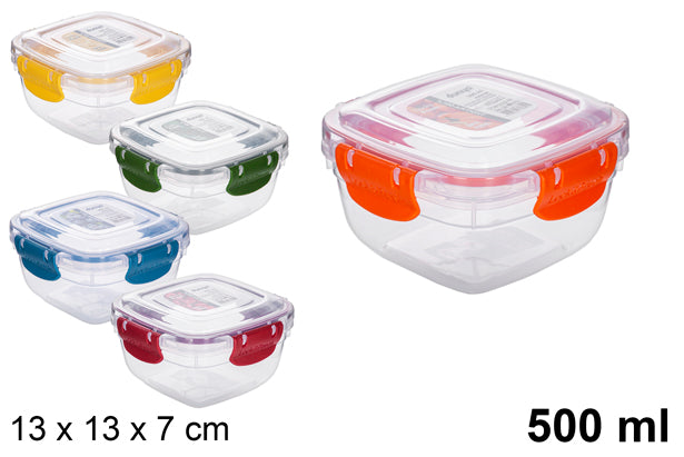 LUNCH BOX QUADRATO ERMETICO IN PLASTICA 500 ML