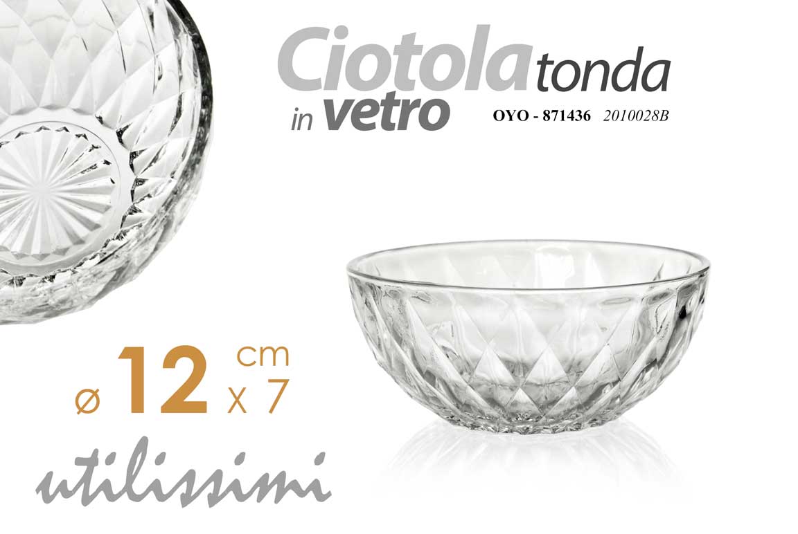 OYO/CIOTOLA TDA VETRO 12*7CM 2010028B