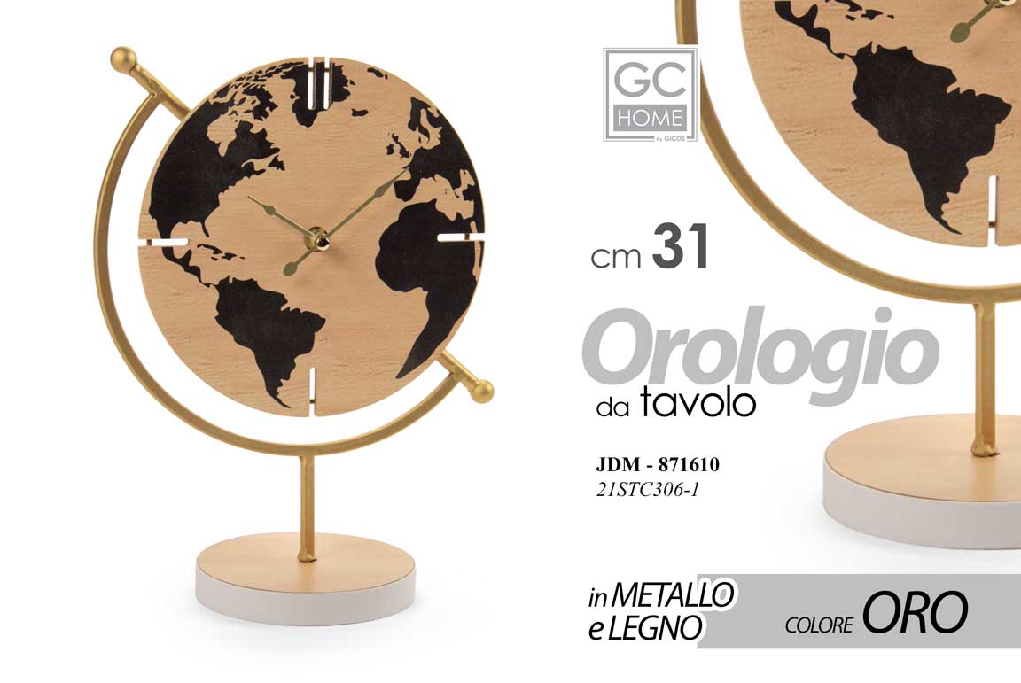 JDM/OROLOGIO MONDO 30,5CM 21ATC306-1