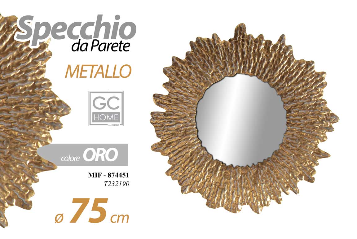 MIF/SPECCHIO TDO MET C.ORO 75CM T232190