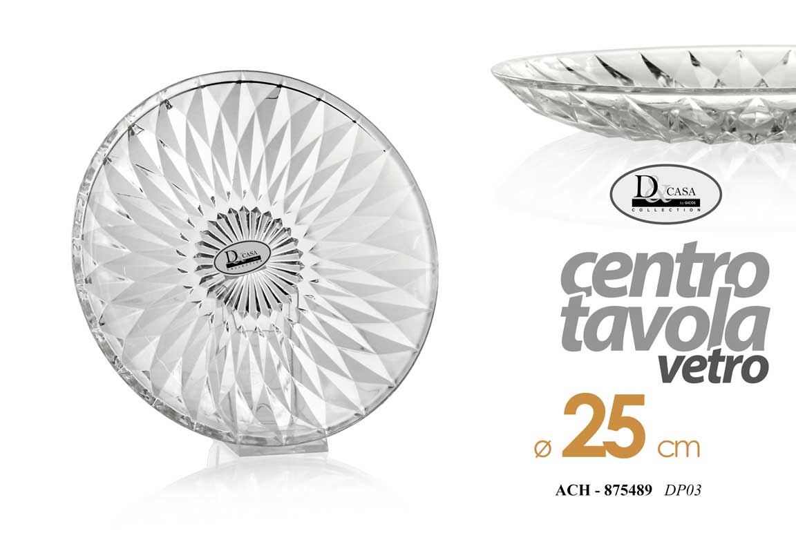 ACH/CENTROTAVOLA VETRO 25CM DP03