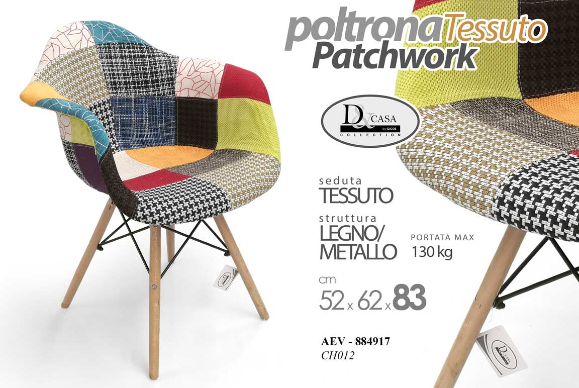 AEV/POLTRONA PATCHWORK 57*62*83 CH012