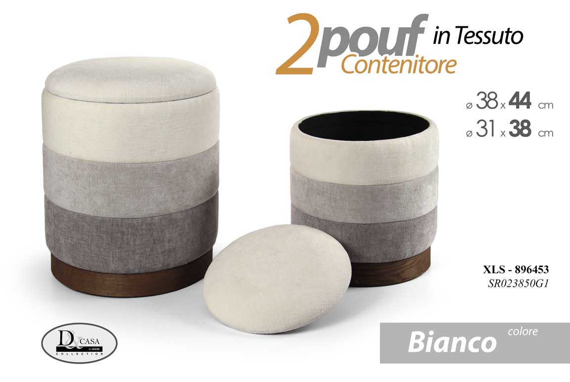 XLS/S/2 POUF CONTEN. BIANCO SR023850G1