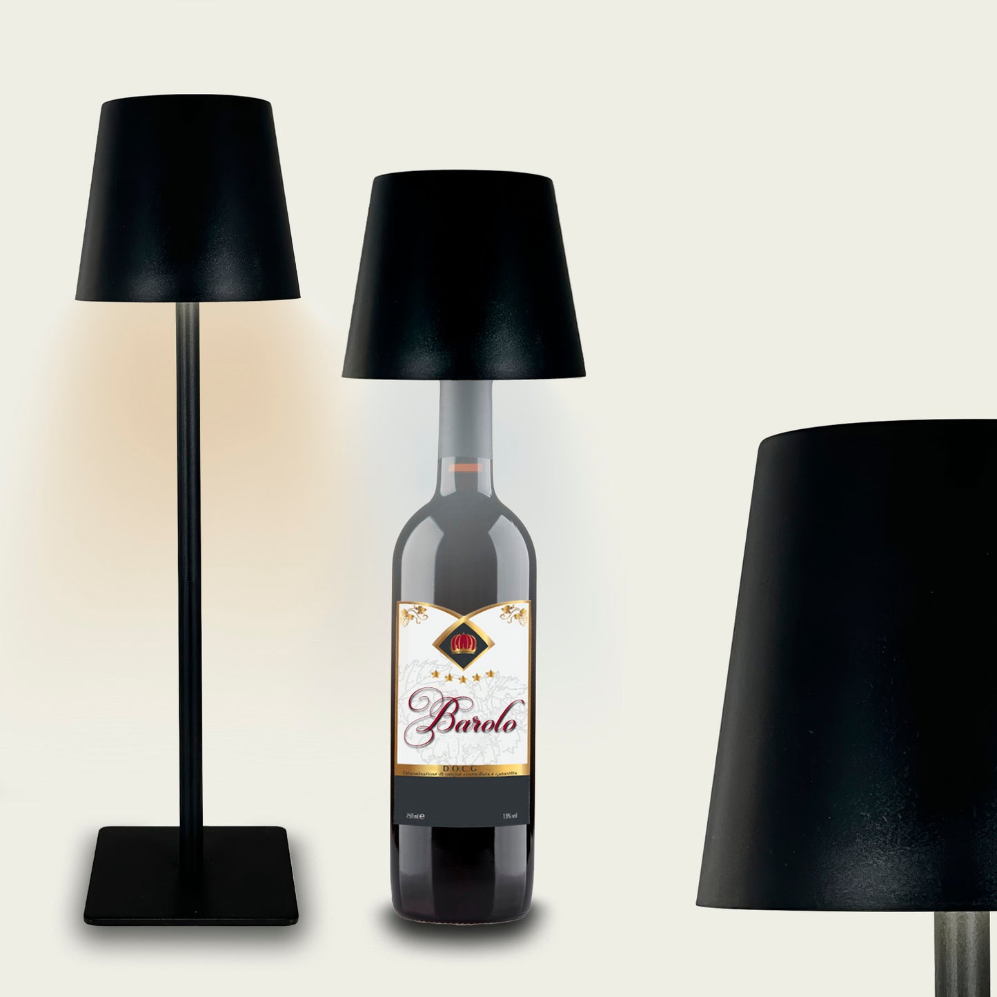 LAMPADA SCOMPONIBILE NERO