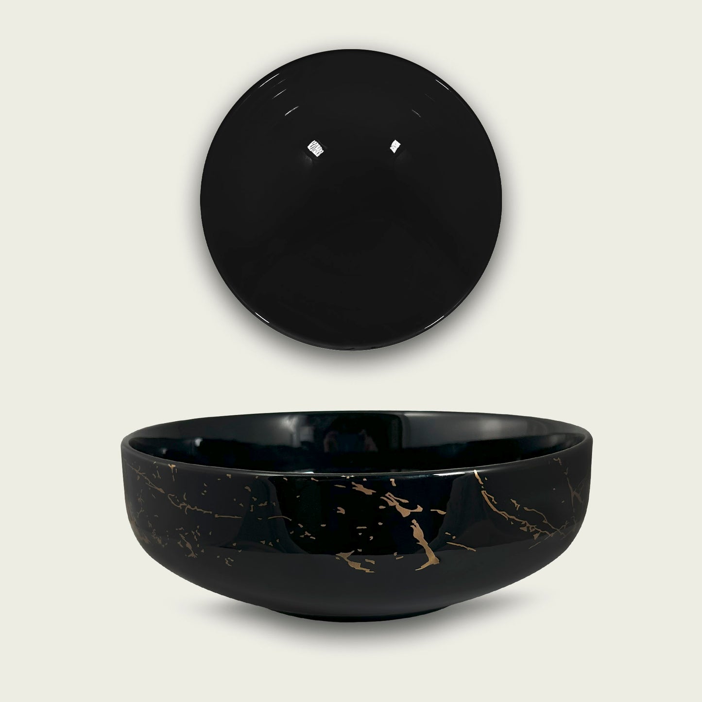 MARBLE BLACK BOWL CM24 H8 956253