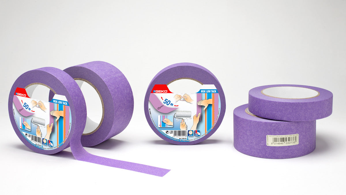 NASTRO CARTA VIOLET LOW TACK MM 30 X 50 Y CON ETICHETTA LATE