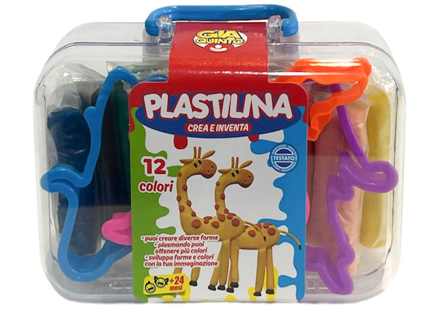 PLASTILINA VALIG. 12COL. CON 5 ACC GVC-9938 CT24