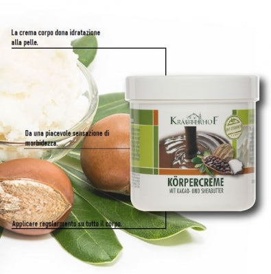 CREMA CORPO AL CACAO E BURRO NOCE SHEA 250 ml.