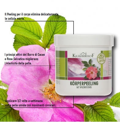 PEELING CORPO ALL' OLIO di ROSA SELVATICA 400 ml.