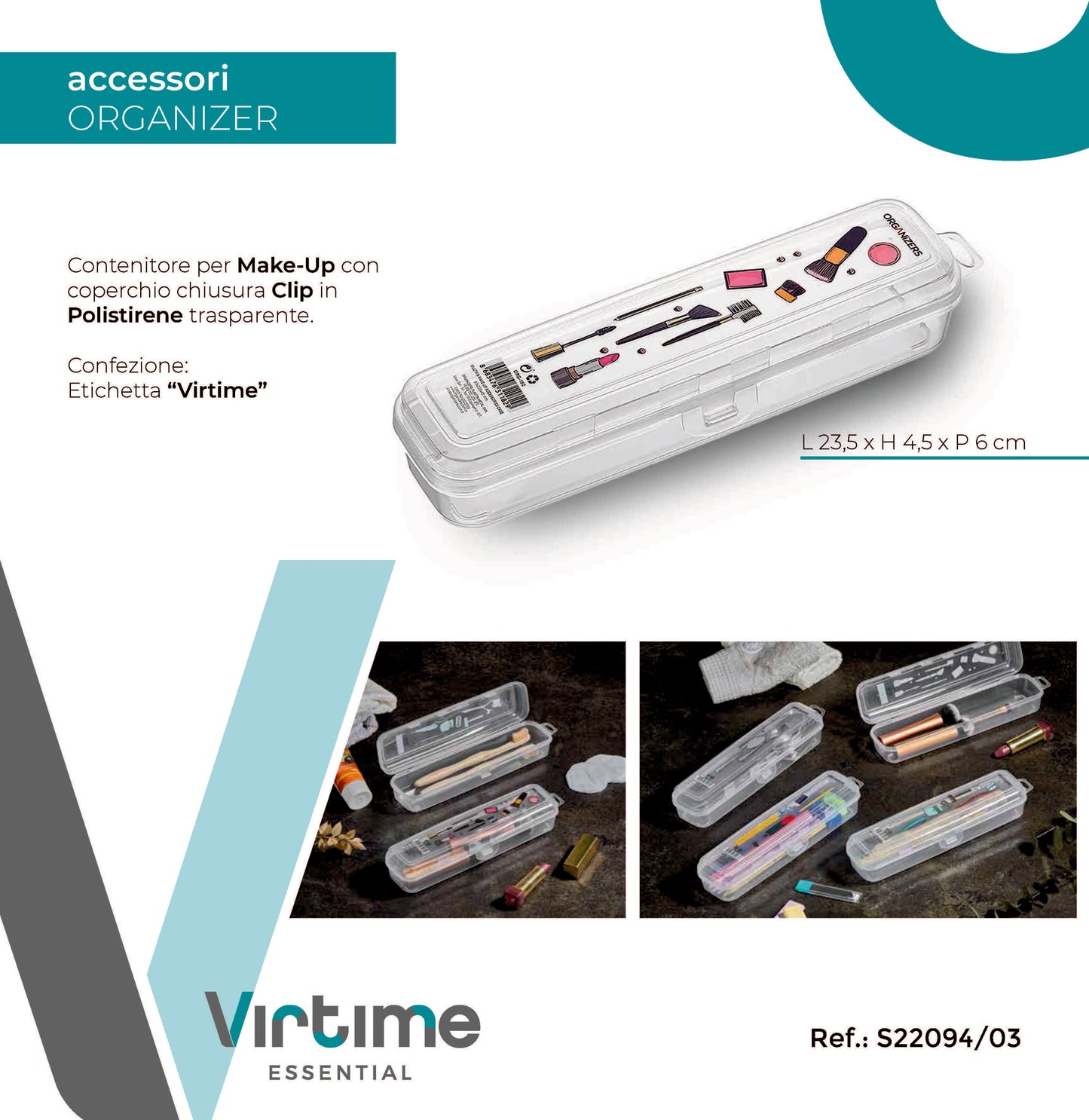 ORG-182 PORTA MAKE UP IN PS 6X23.5X4.5 CM