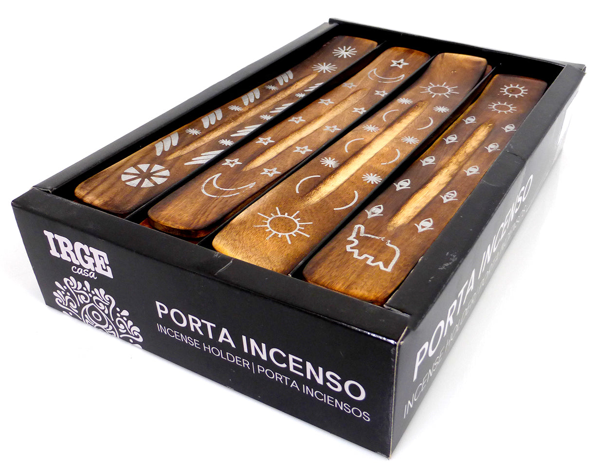 CON PORTA INCENSO LEGNO ARGENTO