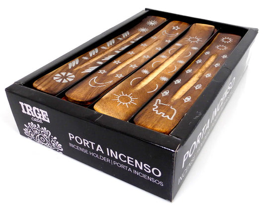 CON PORTA INCENSO LEGNO ARGENTO