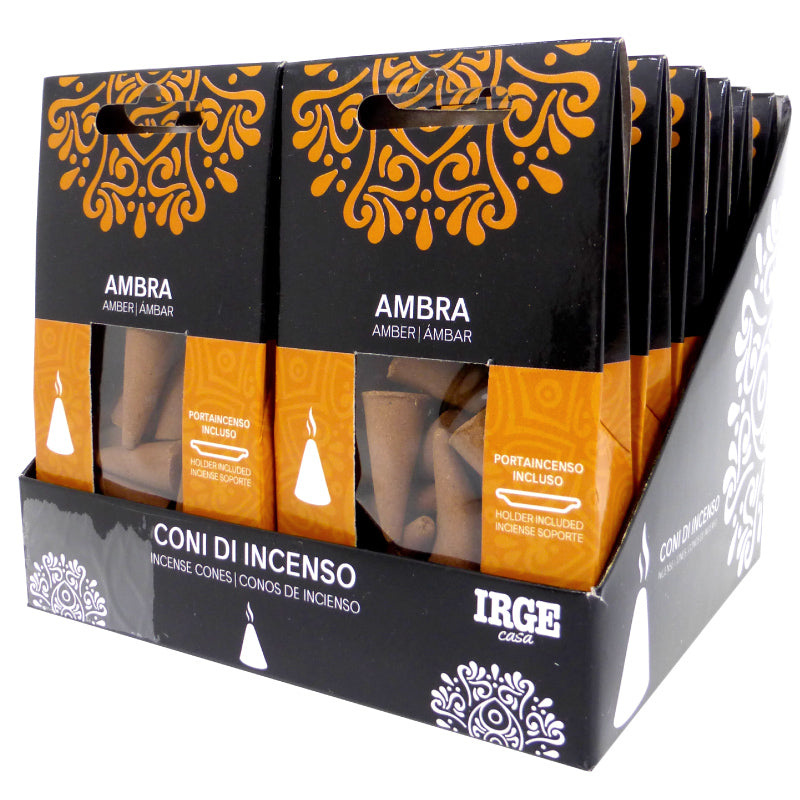 CONO INCENSO 12 PZ AMBER