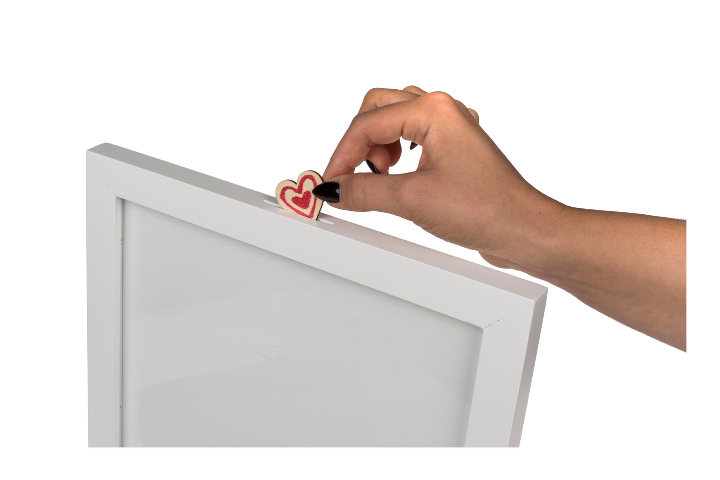 LIBRO OSPITI CON CORNICE E 42 CUORI IN LEGNO DA, SCRIVERE IN