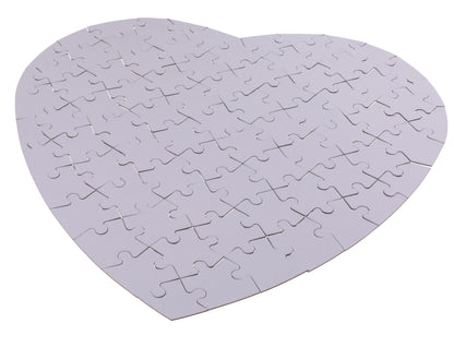 PUZZLE BIANCO, CUORE, 80 PZ. DA SCRIVERE O COLORARE, CA. 60